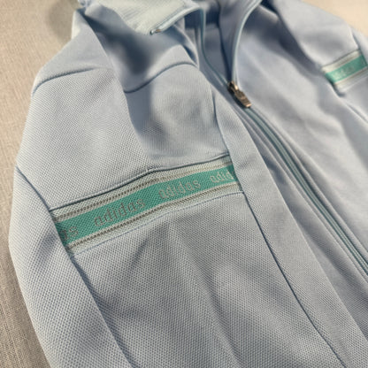 90s adidas トラックジャケット ライトブルー デサント製 M ad-u-2505-038