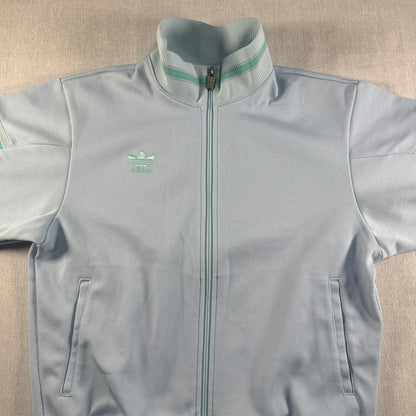 90s adidas トラックジャケット ライトブルー デサント製 M ad-u-2505-038