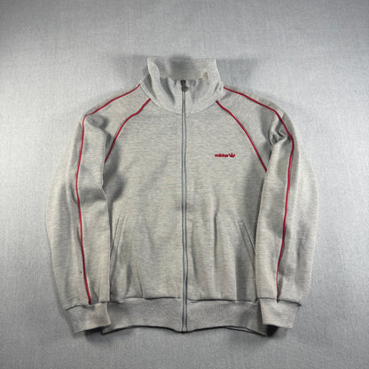 70s adidas トラックジャケット グレー デサント 西ドイツ製  M ad-u-2505-040