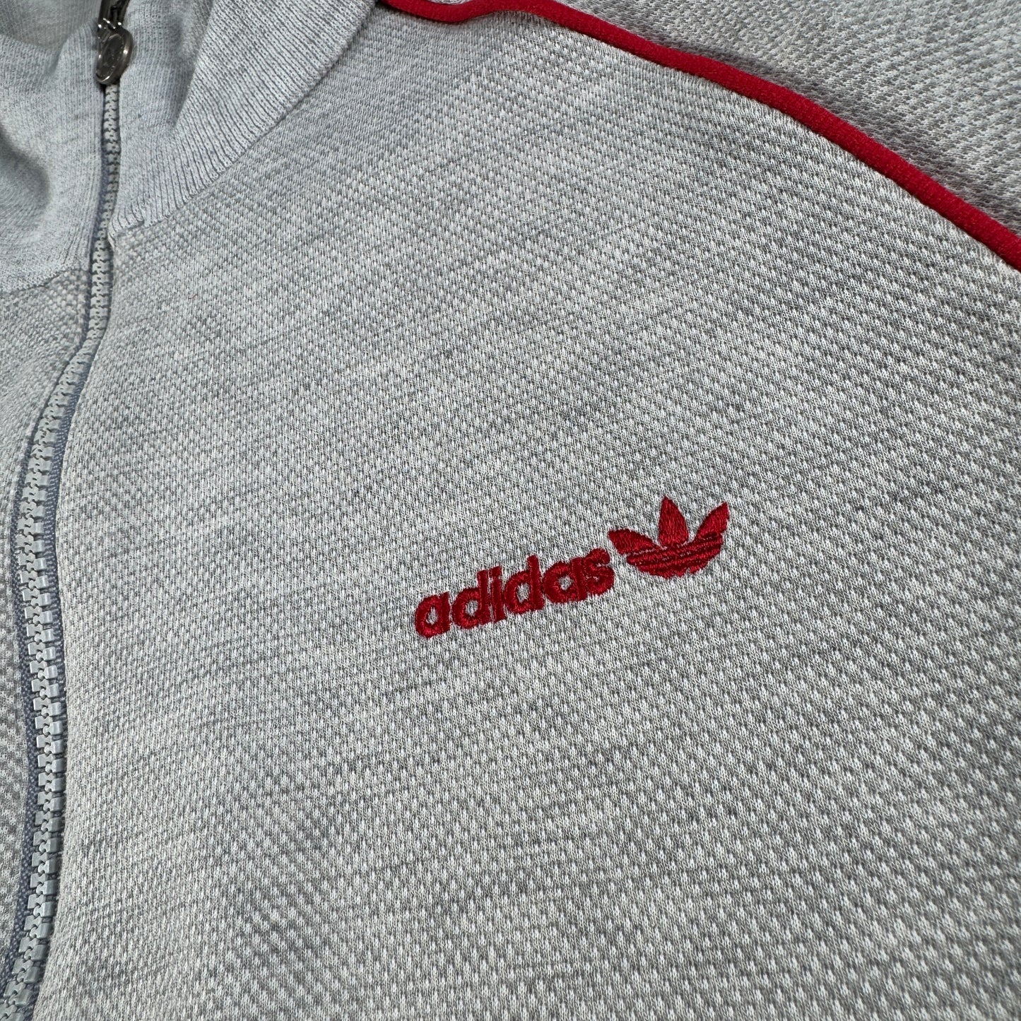 70s adidas トラックジャケット グレー デサント 西ドイツ製  M ad-u-2505-040