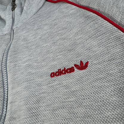 70s adidas トラックジャケット グレー デサント 西ドイツ製  M ad-u-2505-040