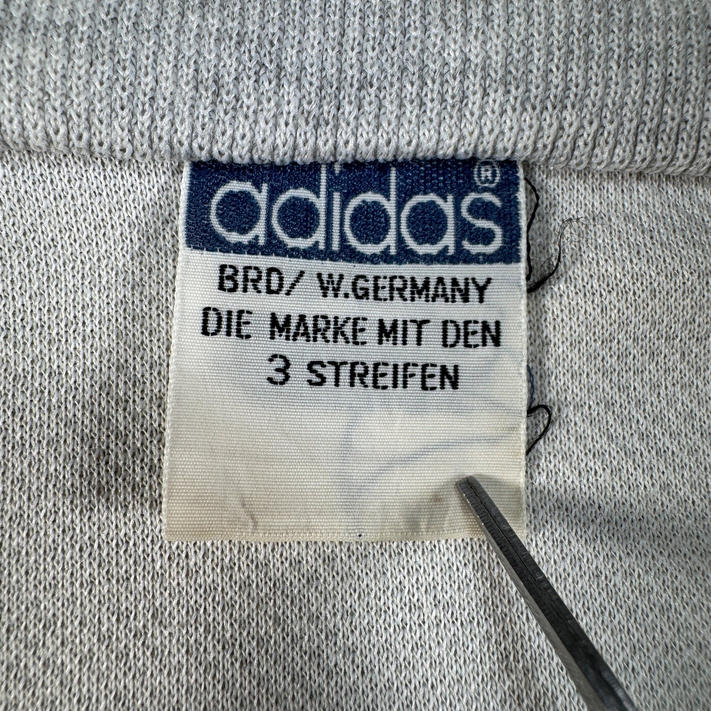 70s adidas トラックジャケット グレー デサント 西ドイツ製  M ad-u-2505-040