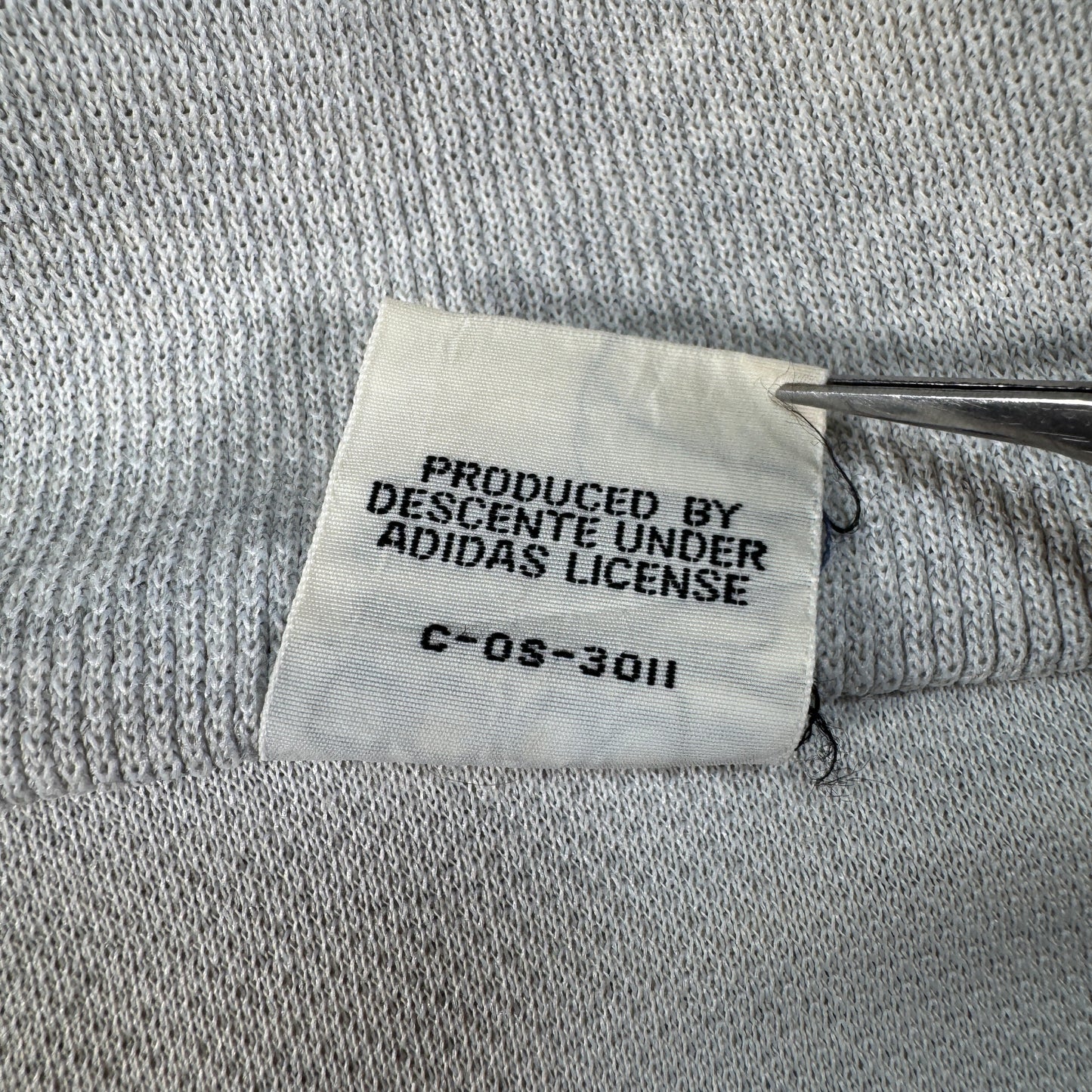 70s adidas トラックジャケット グレー デサント 西ドイツ製  M ad-u-2505-040