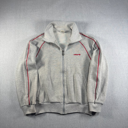 70s adidas トラックジャケット グレー デサント 西ドイツ製  M ad-u-2505-040