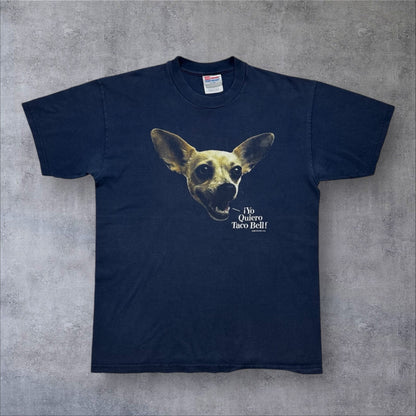 TACO BELL タコベル 1998 want some? Hanes ネイビー XL co-x-2505-014