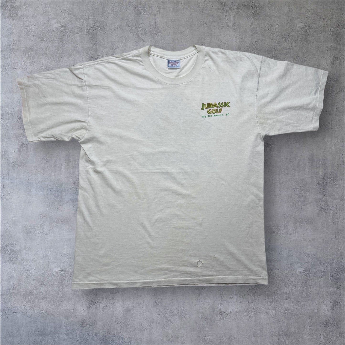 90s ジュラシックゴルフ Jurassic golf オールスポーツ 白 XL m-x-2505-009