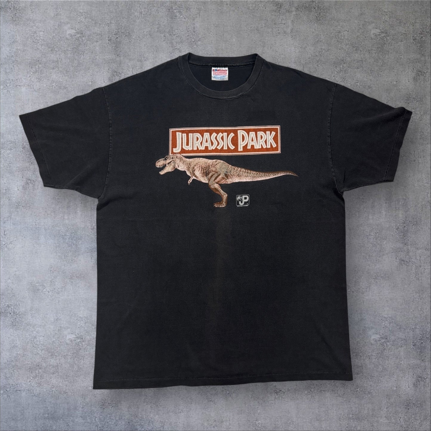 90s ジュラシックパーク 1993 hanes 黒 蓄光 XL m-x-2505-035