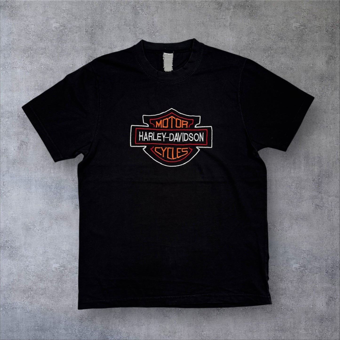 ハーレーダビッドソン ロゴ 刺繍 黒 Tシャツ co-u-2505-015