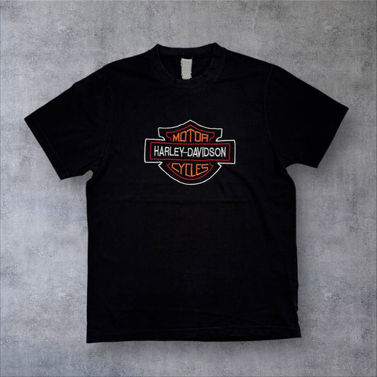 ハーレーダビッドソン ロゴ 刺繍 黒 Tシャツ co-u-2505-015