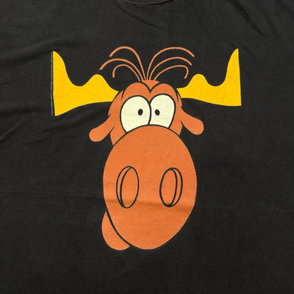 TACO BELL タコベル × ロッキー ＆ ブルウィンクル 1993 Hanes 黒 XL co-x-2505-017