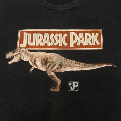 90s ジュラシックパーク 1993 hanes 黒 蓄光 XL m-x-2505-035