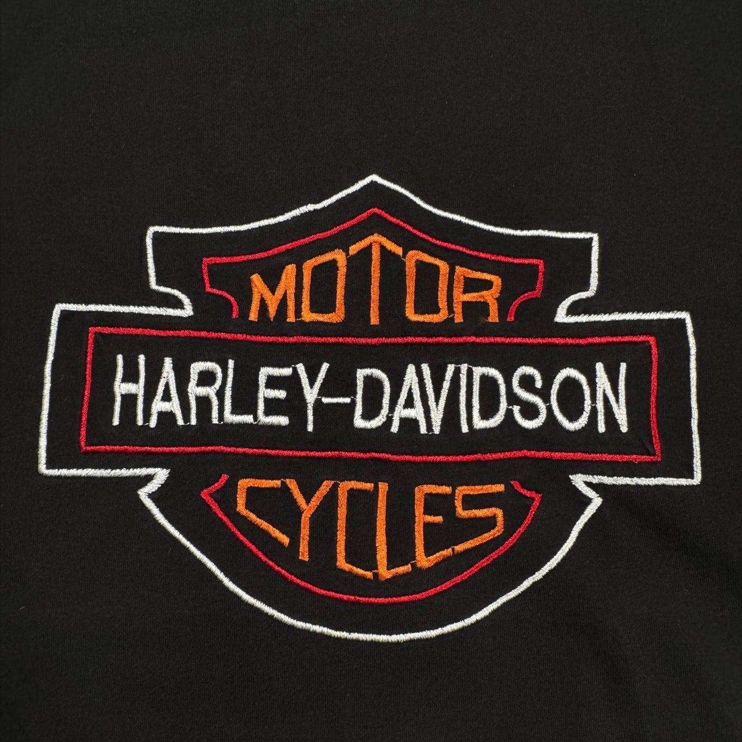 ハーレーダビッドソン ロゴ 刺繍 黒 Tシャツ co-u-2505-015