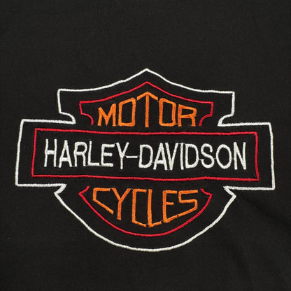 ハーレーダビッドソン ロゴ 刺繍 黒 Tシャツ co-u-2505-015