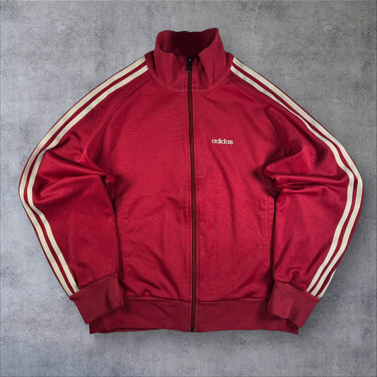 00s adidas トラックジャケット 赤 白ライン ad-u-2505-014