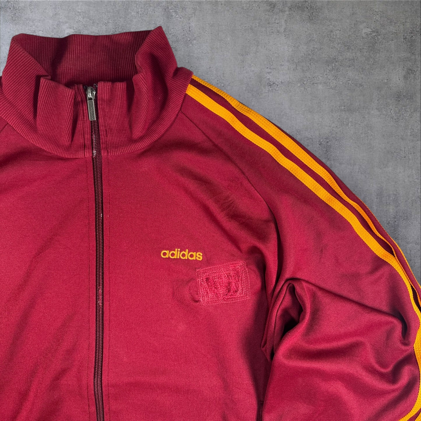 00s adidas トラックジャケット 赤 オレンジライン ad-u-2505-015