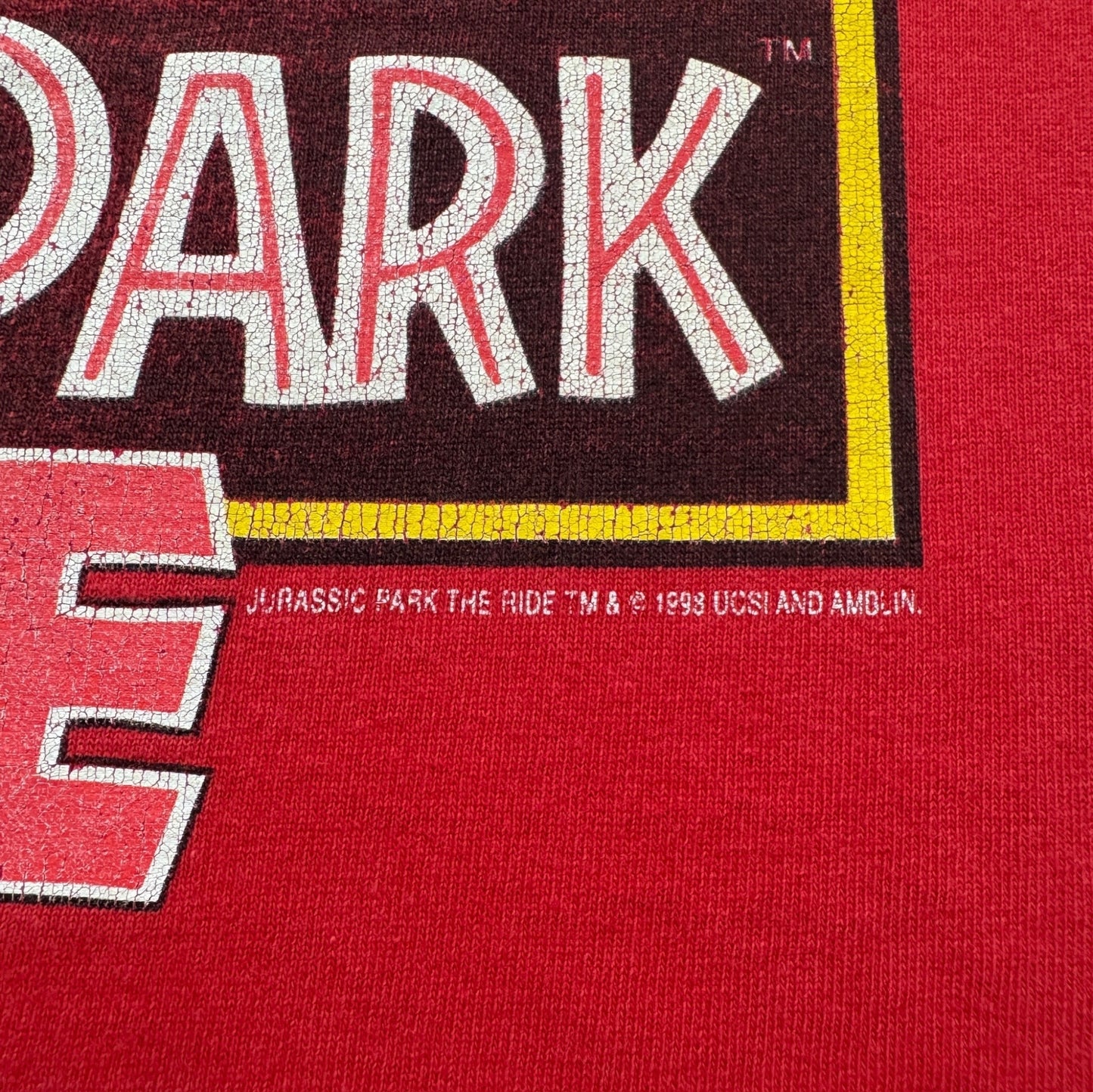 90s ジュラシックパーク The ride 1998 赤 S m-x-2505-010
