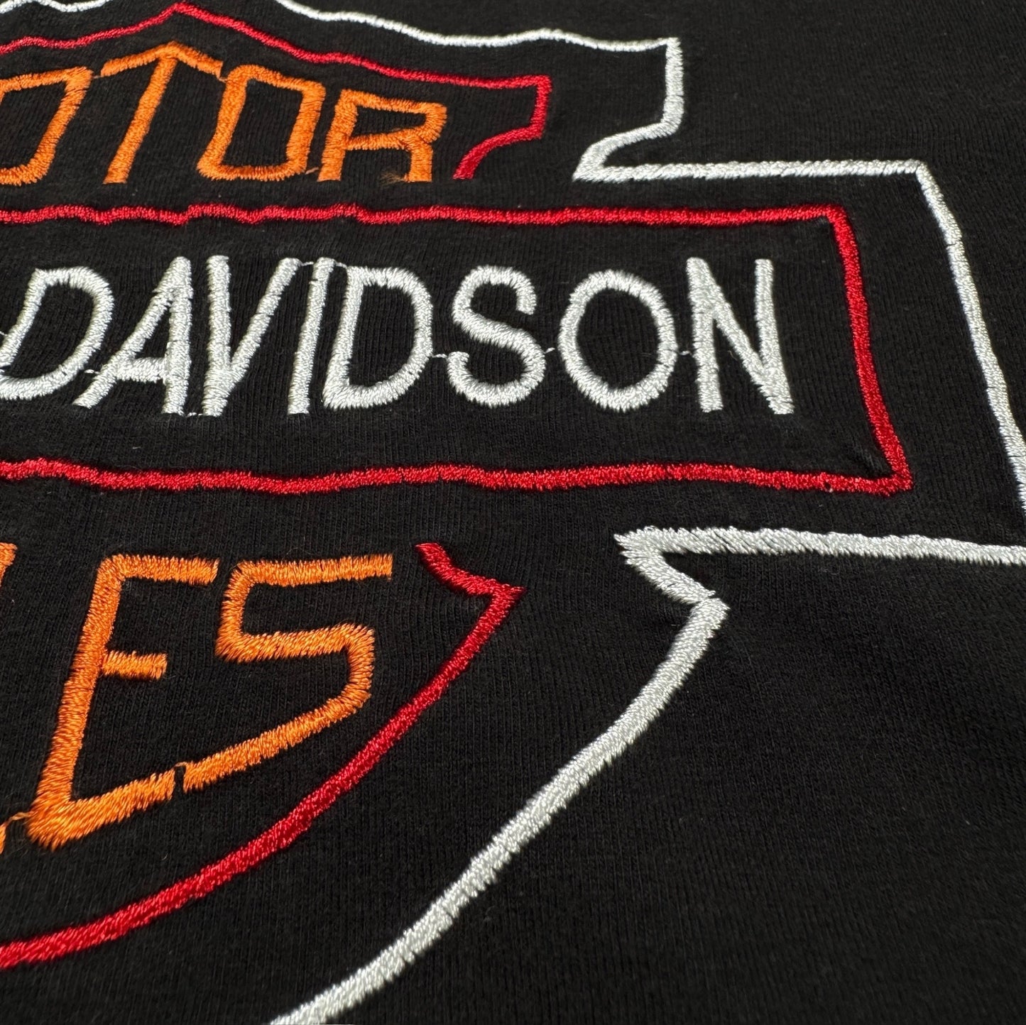 ハーレーダビッドソン ロゴ 刺繍 黒 Tシャツ co-u-2505-015