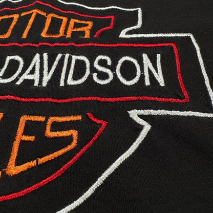 ハーレーダビッドソン ロゴ 刺繍 黒 Tシャツ co-u-2505-015