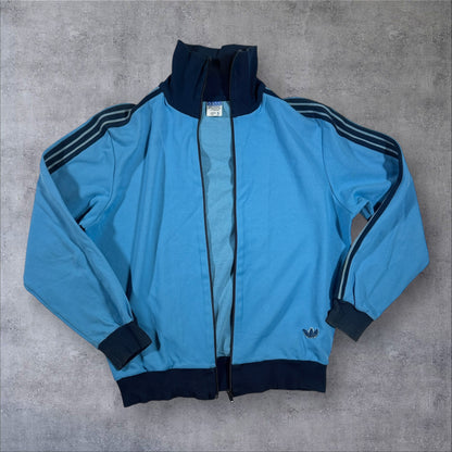 70s adidas トラックジャケット 水色 デサント 西ドイツ製 3号 ad-t-2505-006