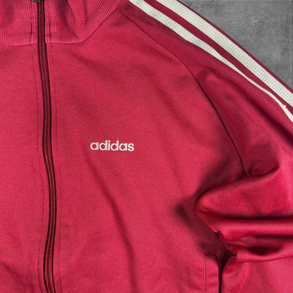 00s adidas トラックジャケット 赤 白ライン ad-u-2505-014