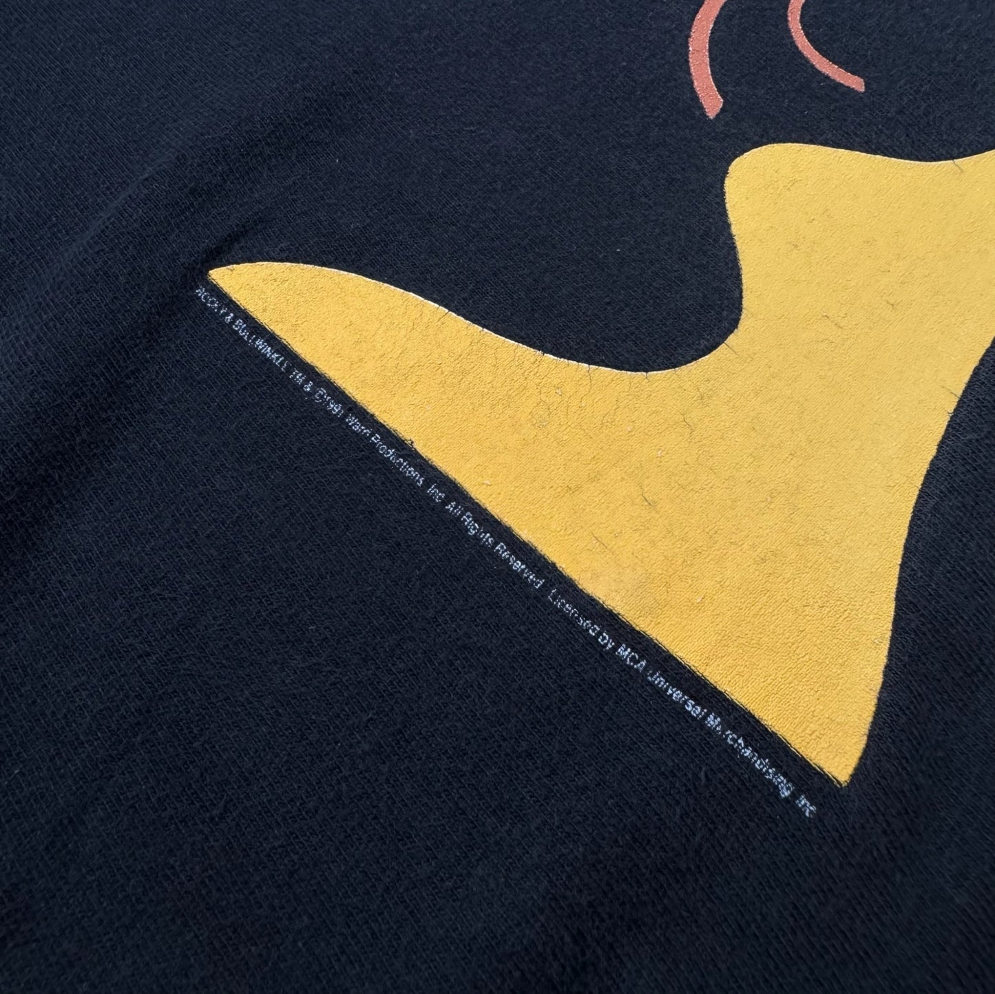 TACO BELL タコベル × ロッキー ＆ ブルウィンクル 1993 Hanes 黒 XL co-x-2505-017