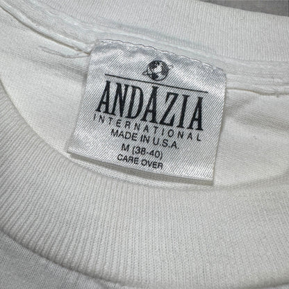 90s M.C. Escher エッシャー マルチプリント 両面 騙し絵 アートT AOP ANDAZIA USA製 白 M a-t-2505-019