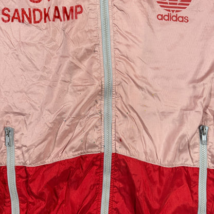 90s adidas ナイロンジャケット ピンク 万国旗タグ ad-u-2505-004