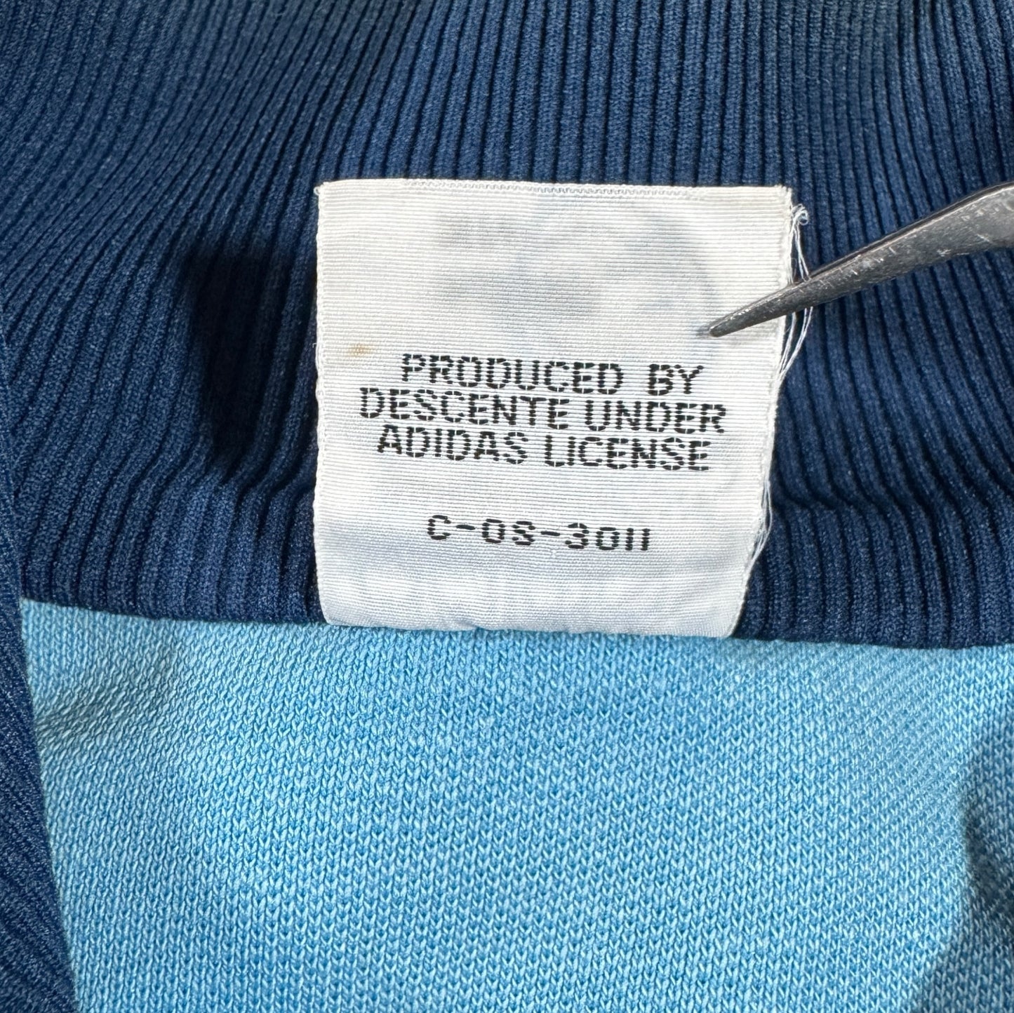 70s adidas トラックジャケット 水色 デサント 西ドイツ製 3号 ad-t-2505-006