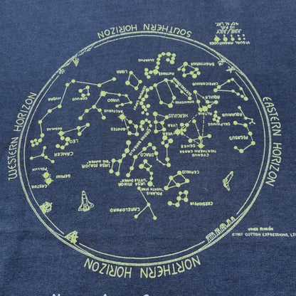 80s National Air & Space Museum 星座 天体 フルーツオブザルーム ネイビー M a-u-2505-046