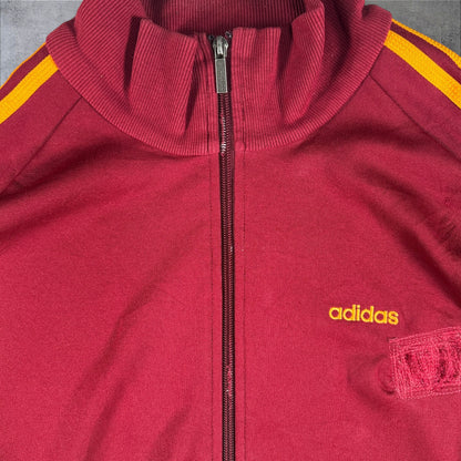 00s adidas トラックジャケット 赤 オレンジライン ad-u-2505-015