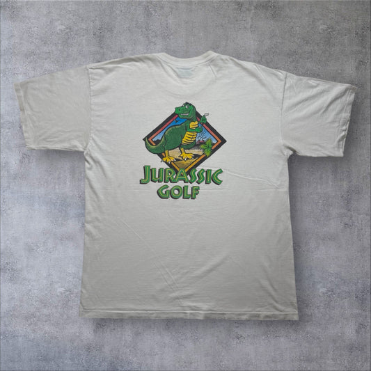 90s ジュラシックゴルフ Jurassic golf オールスポーツ 白 XL m-x-2505-009