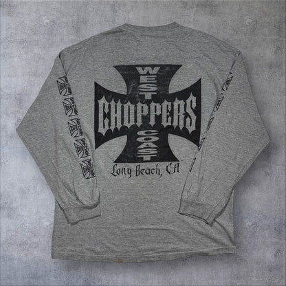 West Coast Choppers ウエストコーストチョッパーズ 長袖 グレー XL co-t-2505-016