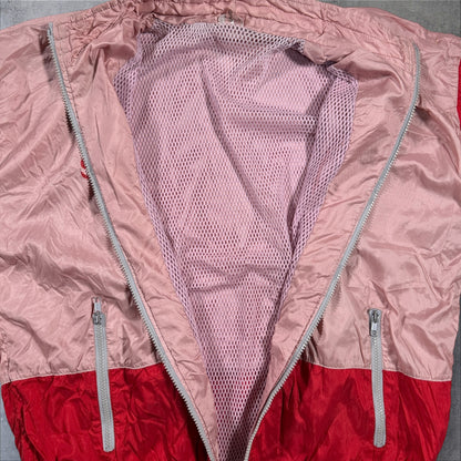 90s adidas ナイロンジャケット ピンク 万国旗タグ ad-u-2505-004