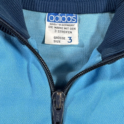 70s adidas トラックジャケット 水色 デサント 西ドイツ製 3号 ad-t-2505-006