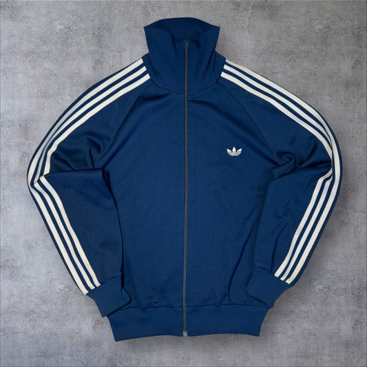 80s adidas トラックジャケット ネイビー デサント製 2号 ad-t-2505-010
