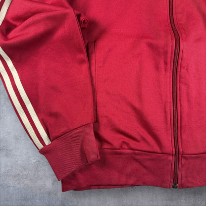 00s adidas トラックジャケット 赤 白ライン ad-u-2505-014