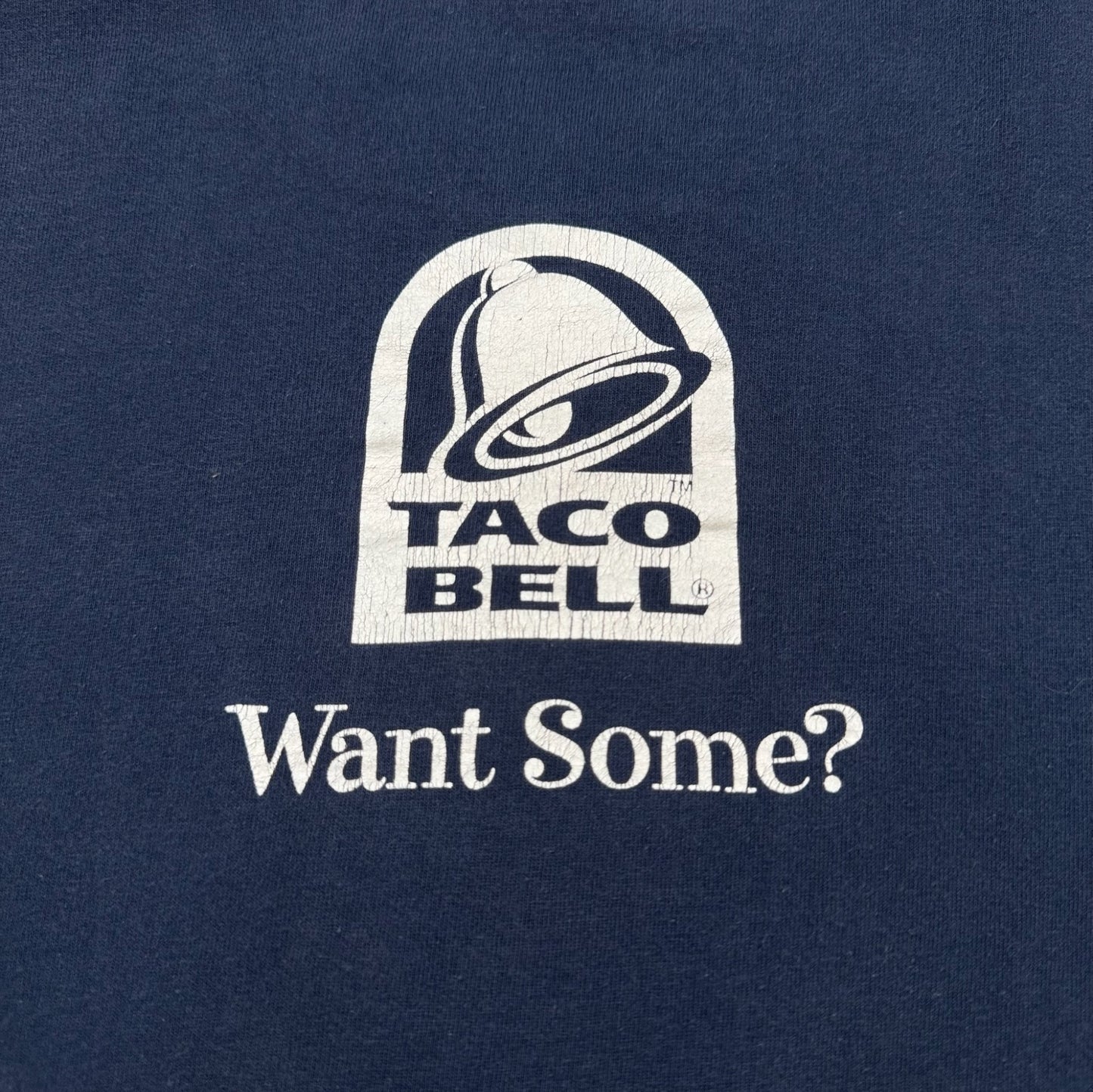 TACO BELL タコベル 1998 want some? Hanes ネイビー XL co-x-2505-014