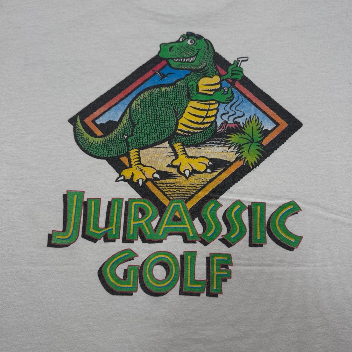 90s ジュラシックゴルフ Jurassic golf オールスポーツ 白 XL m-x-2505-009