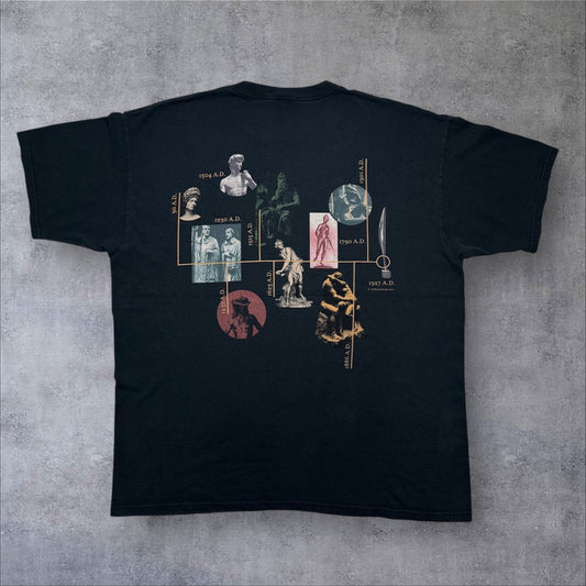 90s Wildwood Productions / the History of Westren Sculpture アートT 黒 2XL a-t-2505-017