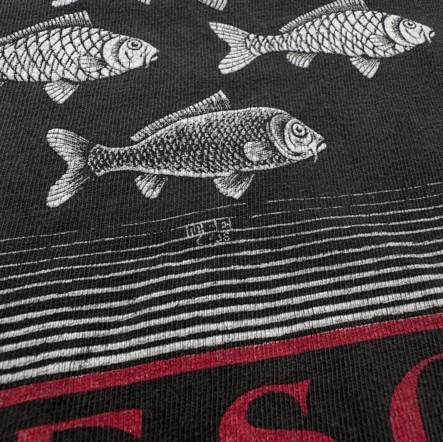 90s M.C. Escher エッシャー Sky & Water 騙し絵 アートT Hanes 黒 L a-t-2505-021