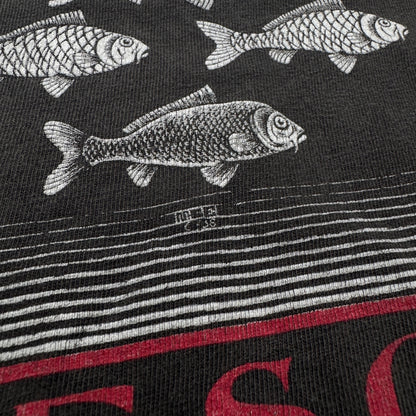 90s M.C. Escher エッシャー Sky & Water 騙し絵 アートT Hanes 黒 L a-t-2505-021