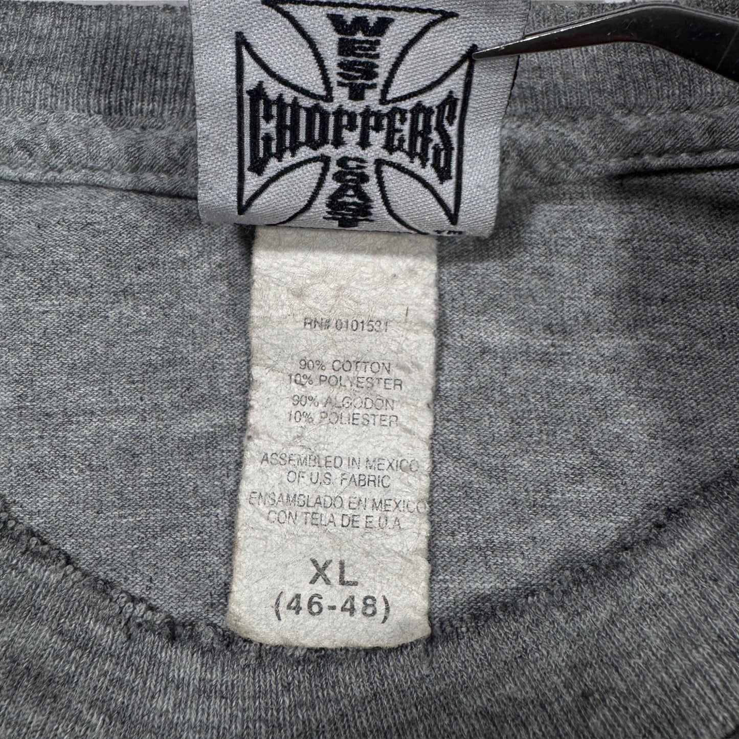 West Coast Choppers ウエストコーストチョッパーズ 長袖 グレー XL co-t-2505-016