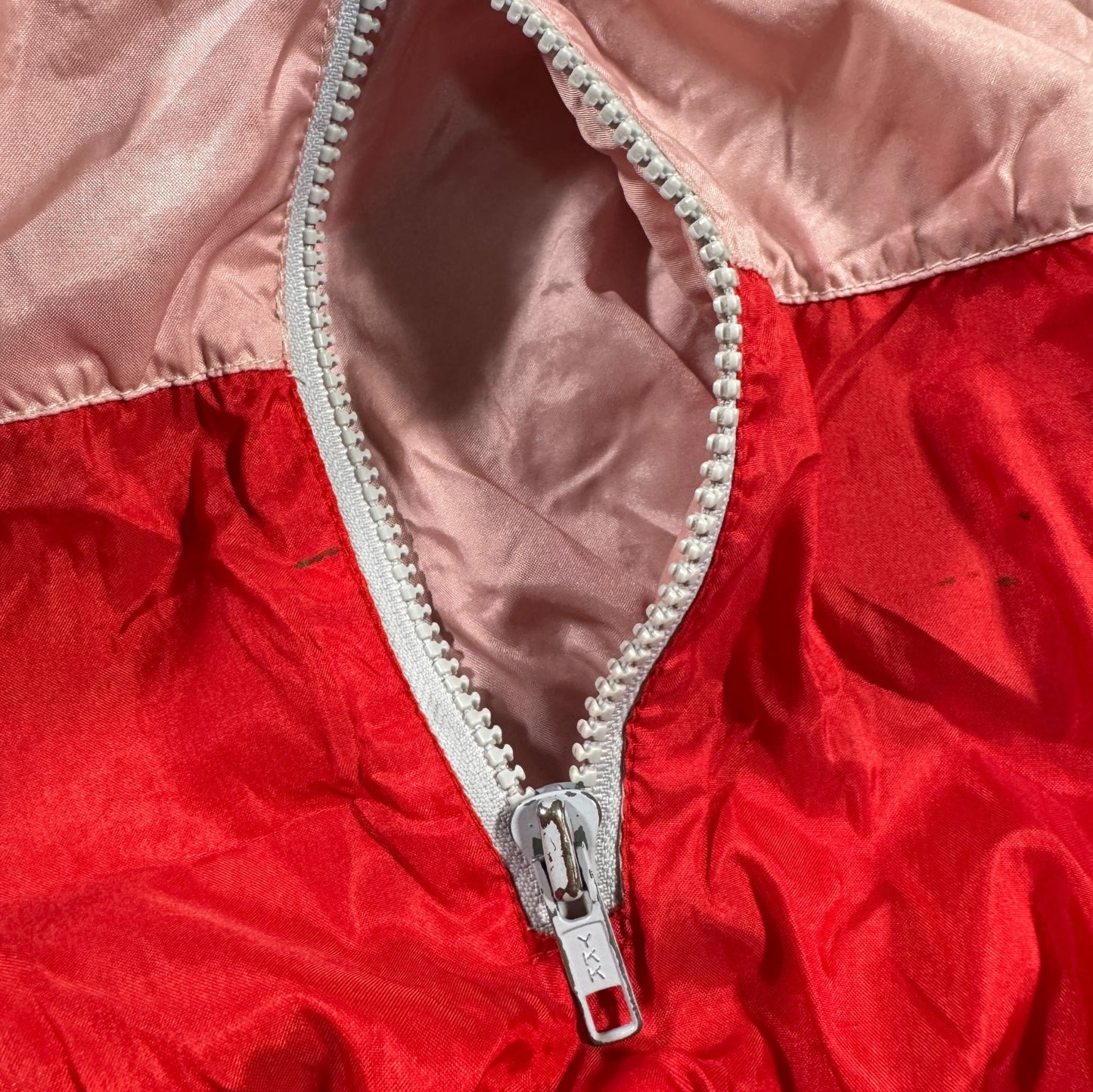 90s adidas ナイロンジャケット ピンク 万国旗タグ ad-u-2505-004