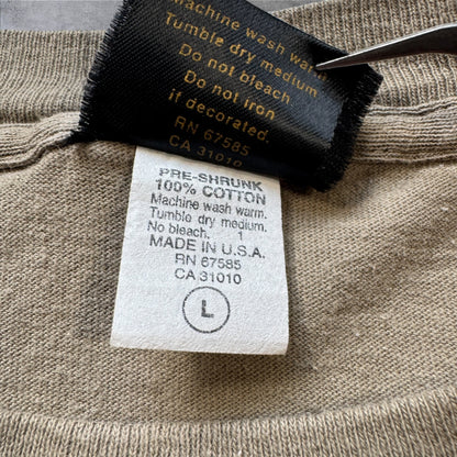 90s STAR WARS REBELWEAR 両面プリント Changes USA製 カーキ L d-t-2505-012