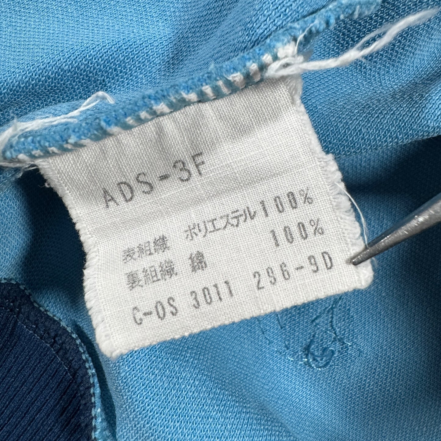 70s adidas トラックジャケット 水色 デサント 西ドイツ製 3号 ad-t-2505-006