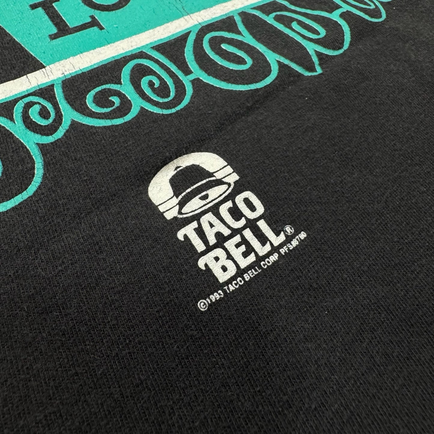 TACO BELL タコベル × ロッキー ＆ ブルウィンクル 1993 Hanes 黒 XL co-x-2505-017