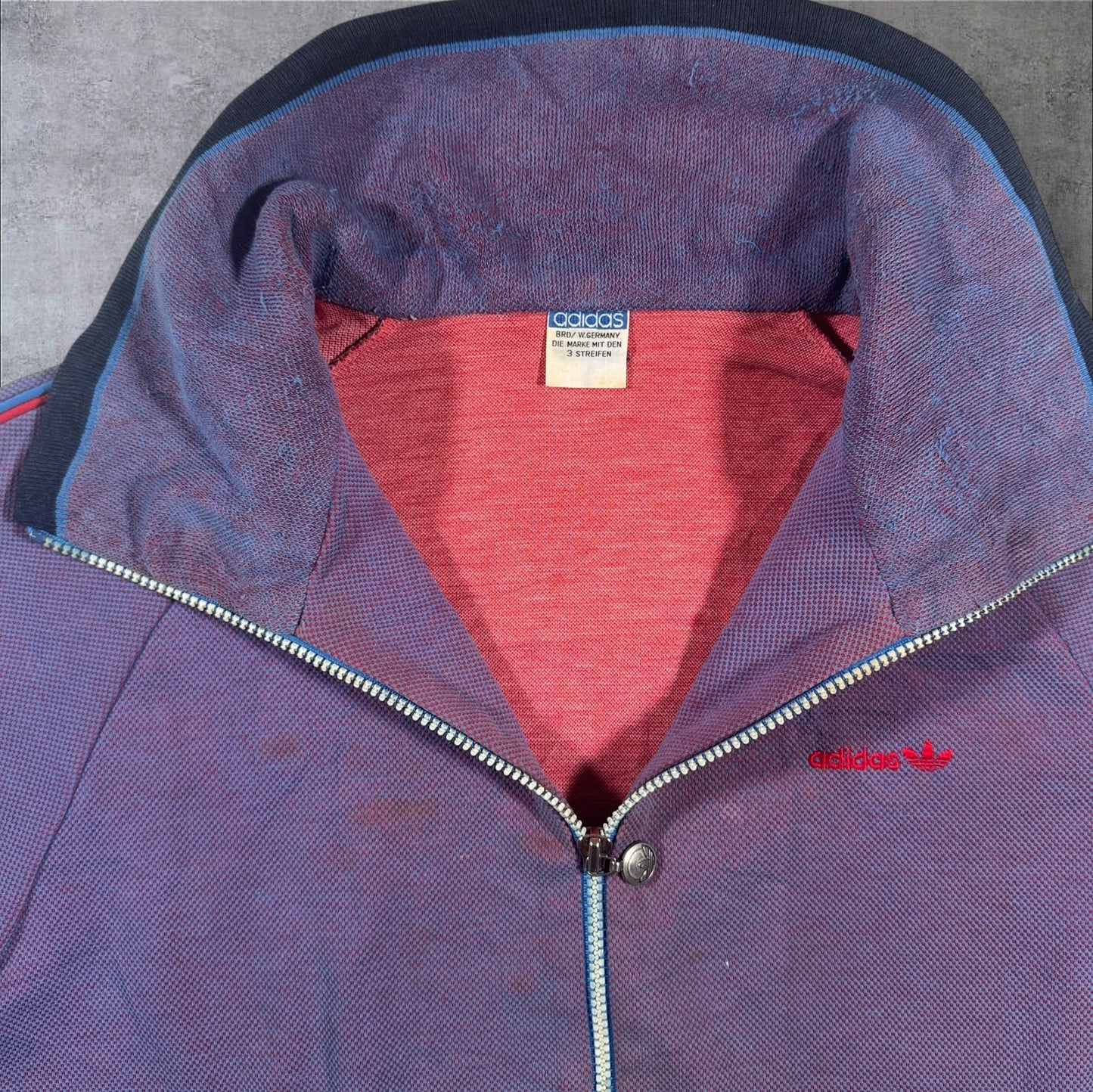 70s adidas トラックジャケット デサント 西ドイツ製 ad-u-2505-001
