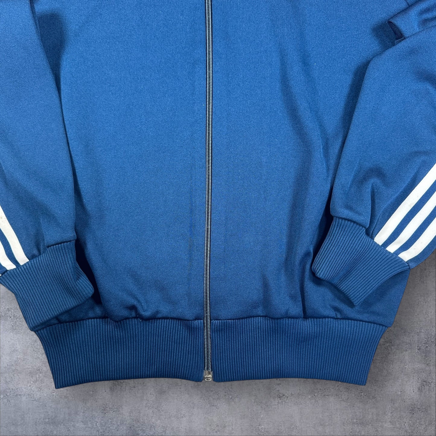 80s adidas トラックジャケット ネイビー デサント製 2号 ad-t-2505-010