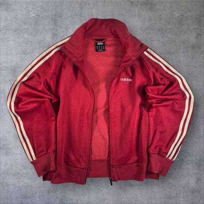 00s adidas トラックジャケット 赤 白ライン ad-u-2505-014