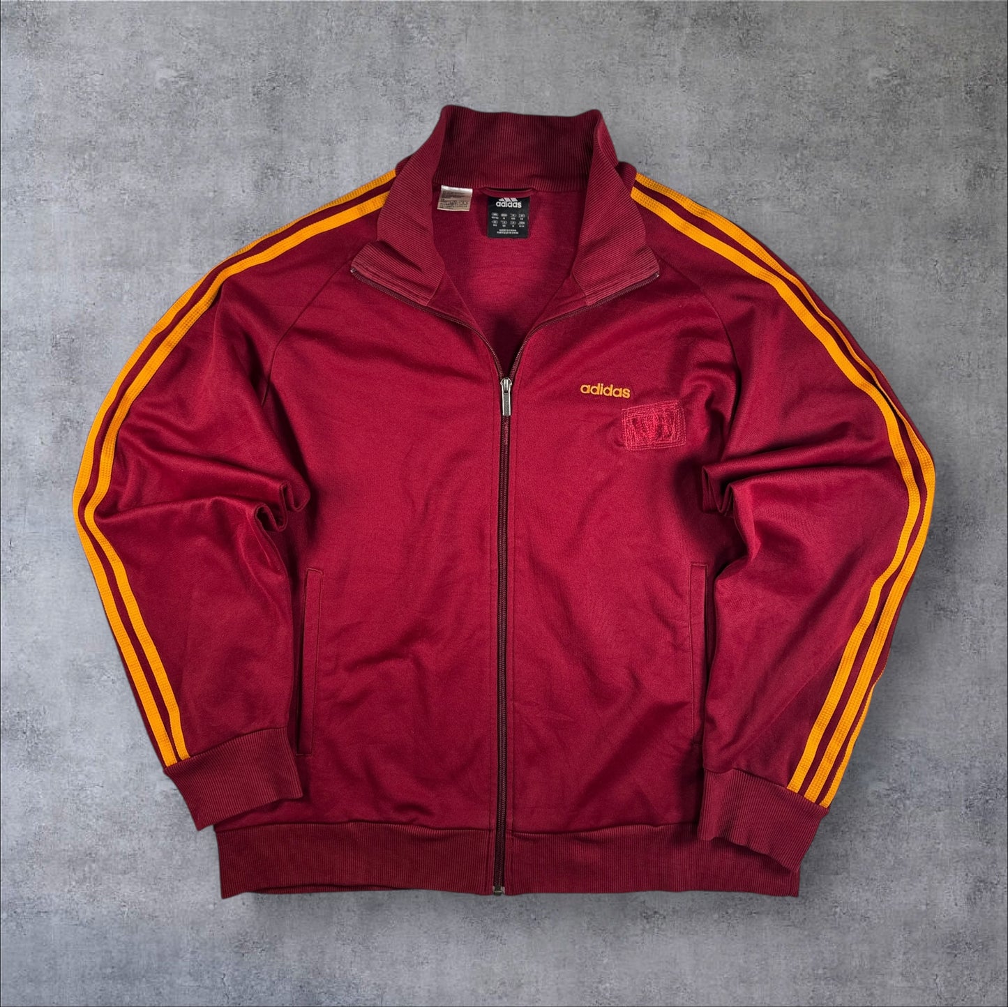 00s adidas トラックジャケット 赤 オレンジライン ad-u-2505-015